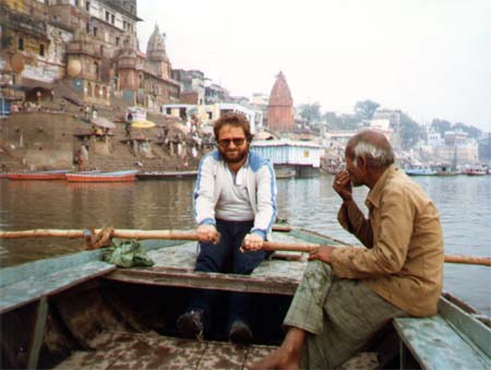 Paddling on the Ganges River At Varanasi